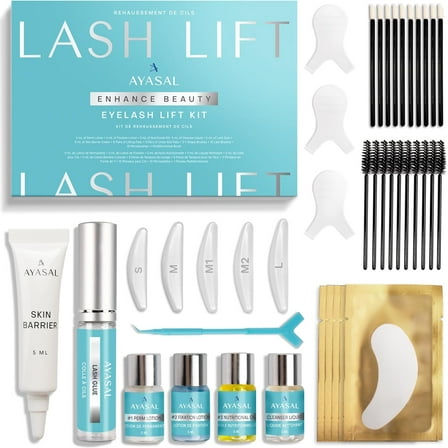 AYASAL Eyelash Perm Kit, Professional Quality Lash Lift, Semi-Permanent Curling Perming Wave, Lotion & Liquid Set