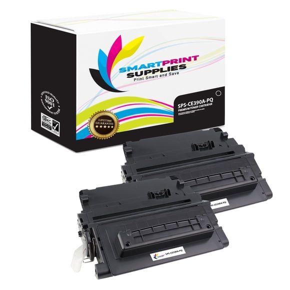 Smart Print Supplies Compatible 90A CE390A Black Premium Toner Cartridge Replacement for HP Laserjet 600 M4555 M601 M602 M603 Printers (10,000 Pages) - 2 Pack