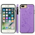 thumbnail image 3 of Asuwish Compatible with iPhone 7plus 8plus 7/8 Plus Wallet Phone Case Tempered Glass Screen Protector and Flower Credit Card Holder Stand Cell Cover for i Phone7s 7s + 7+ 8s 8+ Phones8 7p 8p Purple, 3 of 8