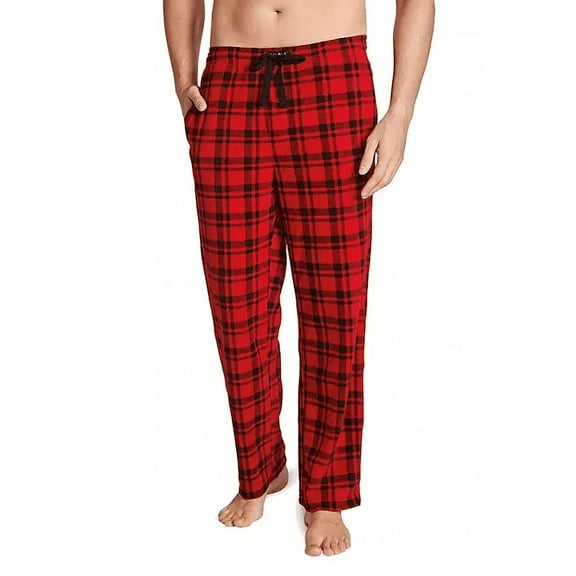 Lucky Brand Men's Sleep Fleece Pant (Chili Pepper, Large)