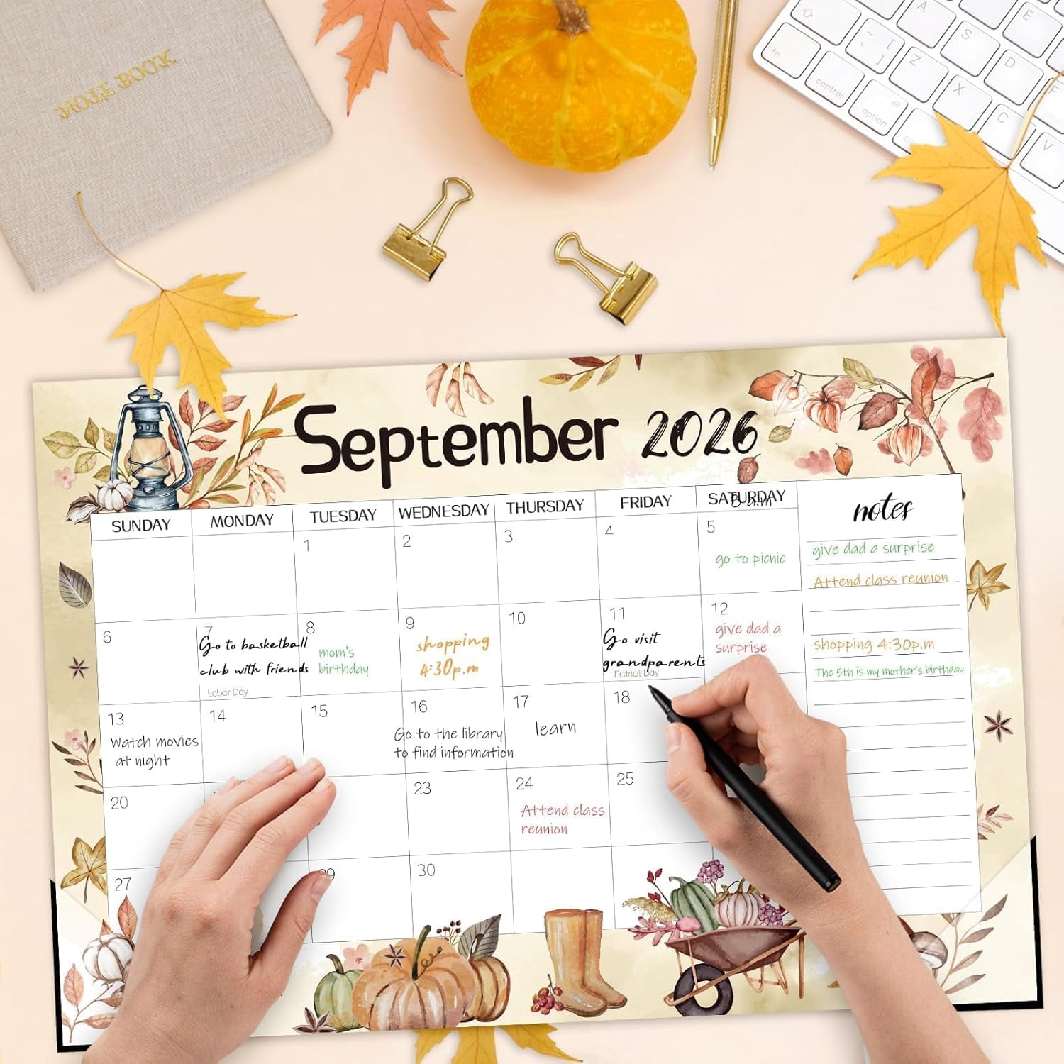 Desk Calendar 2025-2026, School Year Calendar 2025, 19-Month Desk/Wall Calendar, 2025 Jun - 2026 Dec, 17" X 11.5" Monthly Planner With Corner Protectors, Thick Paper For Home Office