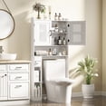 thumbnail image 2 of HOMCOM Over the Toilet Storage Cabinet Modern Bathroom Organizer, 2 of 10