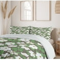thumbnail image 6 of Ambesonne Floral Duvet Cover Sets, Magnolia Flower Branches, 2-Queen, Green Brown and Multicolor, 6 of 7