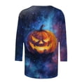 thumbnail image 6 of Godom Women's Funny Halloween Tee Pumpkin Graphic T Shirts Shirt 3/4 Sleeve Shirt Tops, 6 of 6
