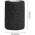 thumbnail image 5 of 12 Pack Self Adherent Cohesive Wrap Bandages, 5 Yards Elastic First Aid Tape Medical Vet Wrap for Sports Protection and Wrist Ankle Knee Leg Sprains & Swelling (Black, 3"x5yd / 7.5cmx4.5m), 5 of 5