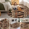 thumbnail image 5 of Retro Tribal Round Area Rug 3Ft Washable Small Circle Rugs for Kitchen Entryway, Middle Century Bohemia Minimalist Art Red Brown Non-Slip Carpet Floor Mats Indoor Outdoor Carpet Runner Home Decor, 5 of 8