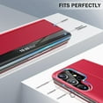thumbnail image 5 of for Samsung Galaxy S23 Ultra 5G Case View Clear Smart Window Leather for Samsung S23 Ultra Case Luxury Flip Slim Mirror Hard PC Kickstand Shockproof Galaxy S23 Ultra Cover Protective (red), 5 of 14