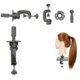thumbnail image 3 of Cabeza de entrenamiento para cabello largo, modelo de peluquería, soporte de pinza, maniquí de práctica, 3 of 4