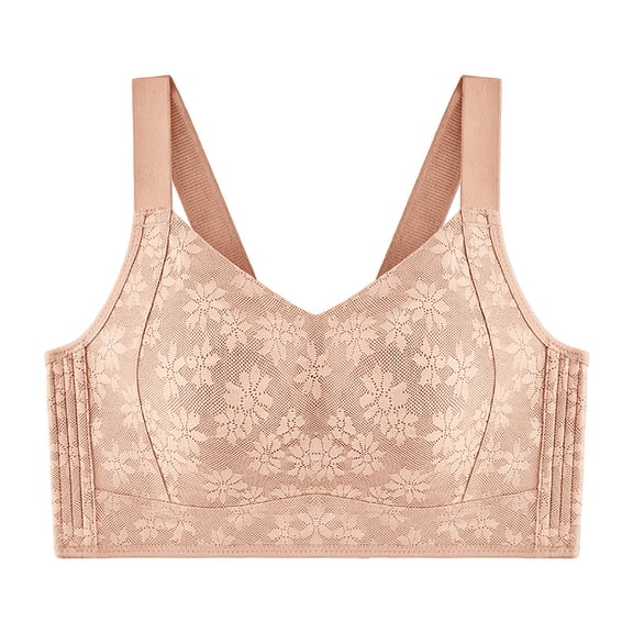 Lenpel Wireless Bras for Women Comfortable Push up Supportive Lift Full Coverage Plus Size Bralettes Padded Lace Bras