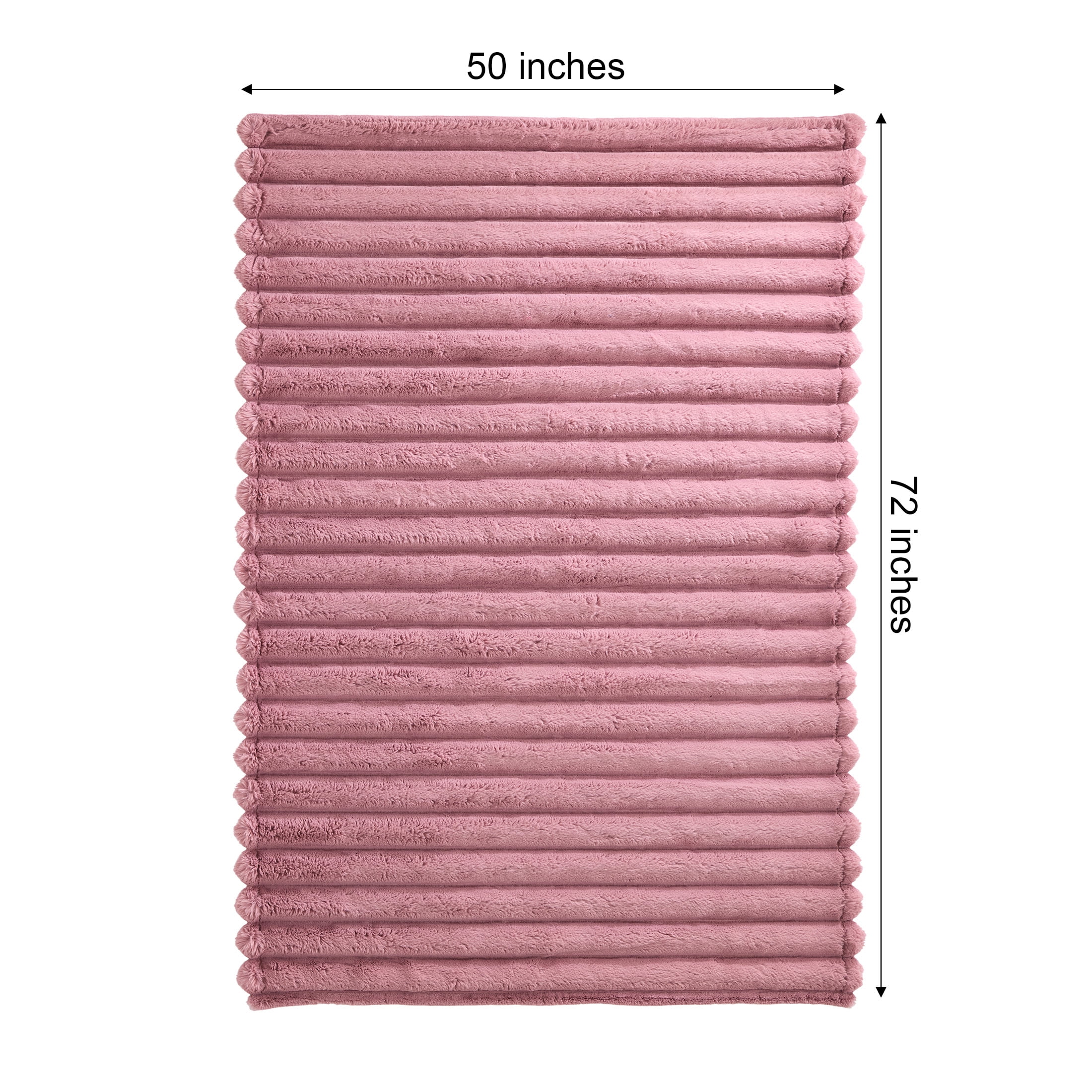 Better Homes & Gardens Violet Gem Channel Faux Fur Throw, 50 in x 72 in