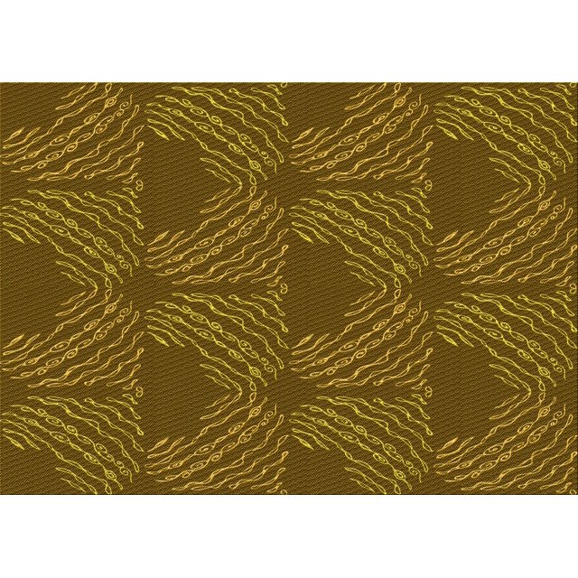 Ahgly Company Machine Washable Indoor Rectangle Transitional Dark Golden Rod Brown Area Rugs, 2' x 3'