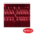 thumbnail image 2 of Beistle Metallic Fringe Drape Hanging Curtain, Party Decor, 15" x 10', Red, 2 of 5