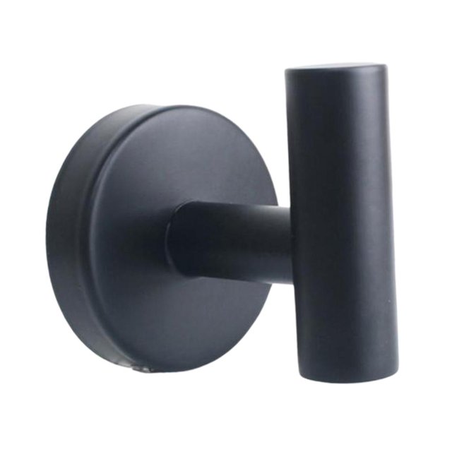 Colgador De Toallas De Baño Soledad De Acero Inoxidable Montado En Pared Negro