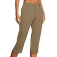 thumbnail image 2 of Capri Pants for Women High Waisted Slim Fit Stretch Straight Leg Capris with Pockets Business Casual Work Pants, 2 of 6