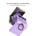 thumbnail image 3 of case for Samsung Z Flip 3 Case with Hinge Protective, Galaxy Z Flip 3 Case with Ring Compatible with Samsung Galaxy Z Flip 3 5G Case, Violet, 3 of 7