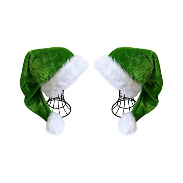 wonima02 Santa Hat - Adults Deluxe Xmas Christmas Hat Pack 2 pcs