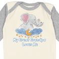 thumbnail image 4 of Inktastic My Great Grandpa Loves Me Cute Elephants Clouds Moon Stars Boys or Girls Long Sleeve Baby Bodysuit, 4 of 5
