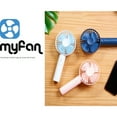 thumbnail image 2 of MYFAN New LG Genuine 2600mAh Battery Cell, Mini Handheld Fan, Mini Personal Fan, Portable Rechargeable Fan, Easy to Carry, Easy to Stand, 1 Switch, 3 Speeds for Travel, Home, and Office (PINK), 2 of 8