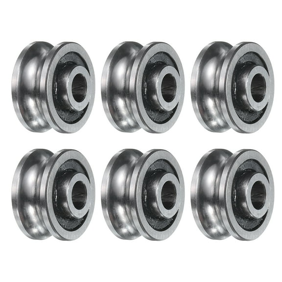 6Pcs SG15 Deep U Groove Ball Track Guide Bearing 5mmx17mmx9mm, Silver