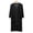 Black, variant on Couple Modal Sleep Robe V Neck 3/4 Sleeve with Pockets Button Down Cardigan Lounge for Home L