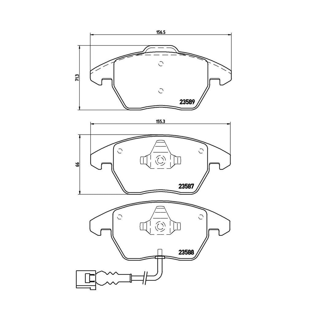 Brembo P85075 Premium Low-Met OE Equivalent Pad