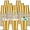 Gold, variant on 120 Pcs Gold Plastic Cups Gold Plastic Disposable cups 12 oz gold Party Cups for drinking Tastings served Snacks Barbecues Picnics