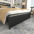 thumbnail image 5 of Miniyam Full Size Bed with LED Lights, Storage Drawers, USB Charging Headboard for Adult, Black, 5 of 7