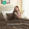 thumbnail image 6 of 120x128 Oversized King Comforter, Extra Large King Size Comforter Oversized, All Season Soft Lightweight Quilt Down Alternative Duvet Insert with 8 Corner Tabs(120x128, Brown), 6 of 17