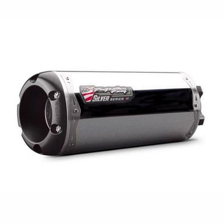 Two Brothers 005-2120106V-S M-2 Series Full Exhaust Carbon Fiber Canister for 2009 Suzuki Powersports, Silver