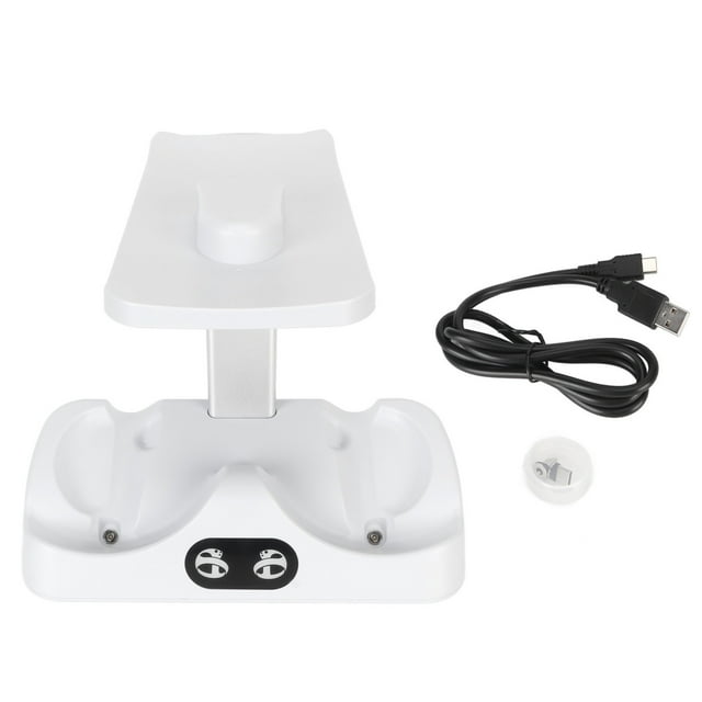 Base de Carga para Controladores PS5 VR2 Sincero Con Soporte para Auriculares VR Color Blanco