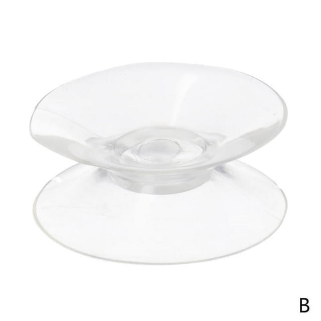 Clear Double Sided Suction Cups - 20mm to 50mm, PVC, Round, for Windows, Screens