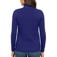 thumbnail image 4 of Women's Classic-Fit Turtleneck Sweater Lightweight Long Sleeve, Basic Casual Fall Top Navy M, 4 of 5