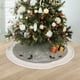 thumbnail image 1 of Fiudx Falda de Árbol de Arpillera Gris Auspiciosa, Tela Suave No Tejida, Flecos de Piel Sintética de Lujo, Fácil Instalación Autoadhesiva, Perfecta para Decorar El Árbol de Navidad, Tamaño 48 X 48 Pu, 1 of 6