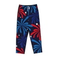 thumbnail image 6 of Fotbe Red White Blue Fireworks Women's Pajama Pants,Sleepwear Pants,Pj Bottoms Drawstring And Pockets-X-Large, 6 of 7