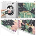 thumbnail image 3 of Black Cat with CactusWasher and Dryer Covers Dust-Proof and Oil Resistant Fridge Cover with 4 Storage Pockets Washing Machine Top Cover for Laundry Kitchen Home 51.2 x 22 In, 3 of 6