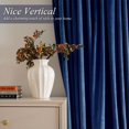 thumbnail image 5 of DriftAway Velvet Blackout Curtains Navy Room Darkening Curtains 108 Inches Long 2 Panel Set Super Soft luxury Thermal Insulated Drapes for living room Back Tab and Rod Pocket Navy Blue 52 inch wide, 5 of 8