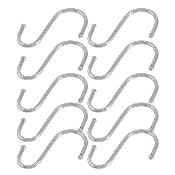 Uxcell 10 Pcs Metal S Shaped Kitchen Spoon Pan Pot Hanging Hooks Hangers