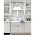 thumbnail image 3 of Eucalyptus Leaves Swag Kitchen Curtains Sets for Windows 24 Inch Length, Sage Green Summer Botanical Weeping Wooden Short Window Curtain Swags Valances and Tiers 3 Piece Set for Cafe/Dining Room, 3 of 5