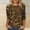 Yellow, variant on 3/4 Sleeve Tops for Women Dressy Crewneck Pullover Shirts Sequin Print Blouse Fashion Comfortable Hot Pink 3XL