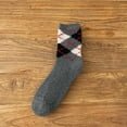 thumbnail image 2 of Winter Men Printed Coral Velvet Warm Sleeping Tube Socks At Home, 2 of 3