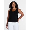 thumbnail image 2 of Time and Tru Women’s Slub Henley Tank Top, sizes XS-XXXL, 2 of 6