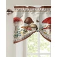 thumbnail image 2 of Rustic Mushroom Gnome Vintage Kitchen Valance Curtain Window Valance for Living Room Bedroom Tie Up Valance Curtain, 2 of 6