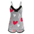 thumbnail image 5 of Hpapadks Women Pajama Sets Valentine's Day V Neck Love Print Sleeveless Tank Tops Shorts Cozy Homewear Set Womens Pjs Sets Grey XXL, 5 of 6