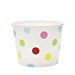 12oz Karat Double Poly Paper Hot/Cold Pink Food Container (Polka Dots) - 100mm (Yogurt Container), 1000 Pcs