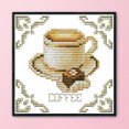 thumbnail image 1 of Cuadros Decorativos Kits de bordado DIY de lienzo estampado de 14 quilates de punto de cruz (postre de café J312) Ndcxsfigh  Nuevos Originales, 1 of 9