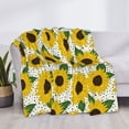 thumbnail image 3 of Rozeui Sunflowers for Flannel Blanket, Soft Fuzzy Plush King Blanket for Winter, Thick and Warm All-Season Bed Throw-40"x30", 3 of 6