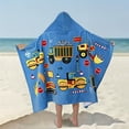 thumbnail image 2 of Toalla de baño con capucha para niños Poncho de surf para bebés Bata suave y real para cambiar a niños pequeños para niños y niñas Ducha/playa/piscina Cubiertas para niños 50x30 Toalla grande, 2 of 4