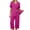 Violet Red, variant on MINTREUS Pajama Sets for Women Notch Knit Top and Capri Pants Pjs Soft Lounge Sets, 2 Piece, Sizes M-3X