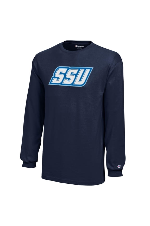 Youth Champion Navy Sonoma State Seawolves Jersey Long Sleeve T-Shirt
