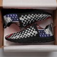 thumbnail image 3 of Dirt Track Racing American Flag Us Running Shoes Sneakers Mesh Black Size 3.5, 3 of 5